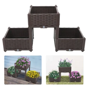 Elevated Planter Garden Box with Drainage Plug