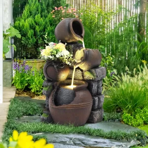 4-Tier Garden Waterfall Fountain