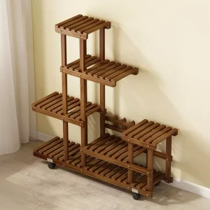 Multi-Layer Wood Plant Stand