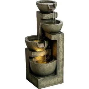 4-Tier Stone Bowl Waterfall