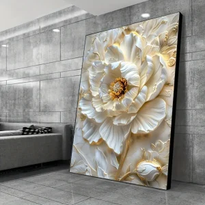 Modern abstract floral canvas