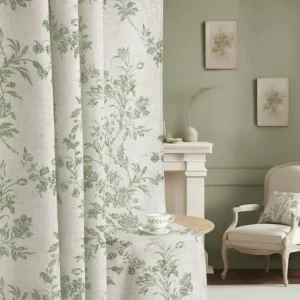 Sage  Printed Curtains