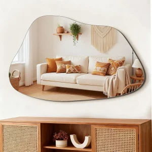 Irregular Asymmetrical Wall Mirror, 36" x 24"