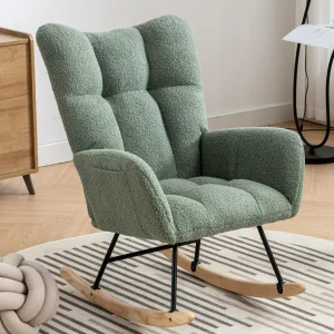 Modern Upholstered Rocking Chair