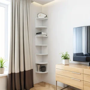 7-Tier Wall-Mounted Corner Shelf