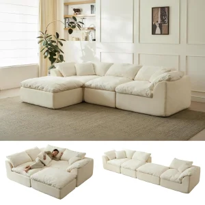 Modern L-Shaped 3-Seater Oversized Deep Seat