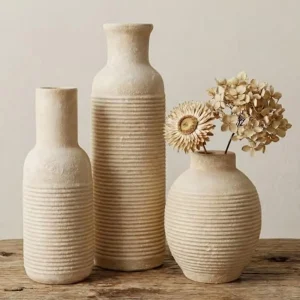 Set of 3 - Ceramic Decorative Vases