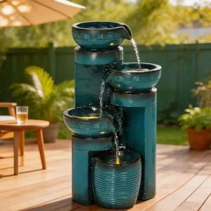 19.3" Outdoor Water fountain with LED Lights