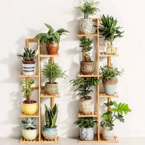 6/7 Pot Bamboo Plant Stand
