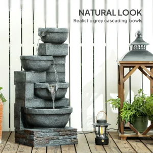 30 Inch Tall Outdoor Waterfall Fountain