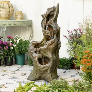 Outdoor 5-Tier Large Cascading Realistic Tree Trunk