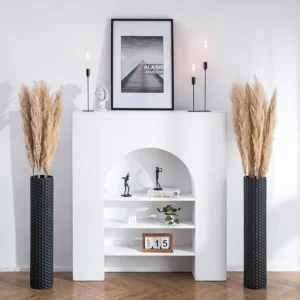 Set of 2 Beautiful Tall Floor Vases