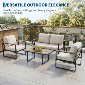 Modern 4-Piece Patio Furniture Set