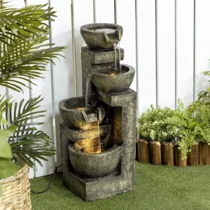 4-Tier Stone Bowl Waterfall