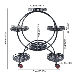 Metal Plant Stand 6 Pots