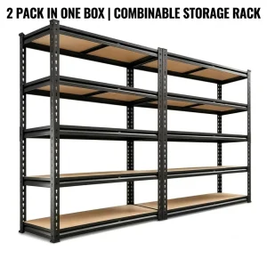 2 Pack Heavy Duty 5 Tier Storage Shelving Unit